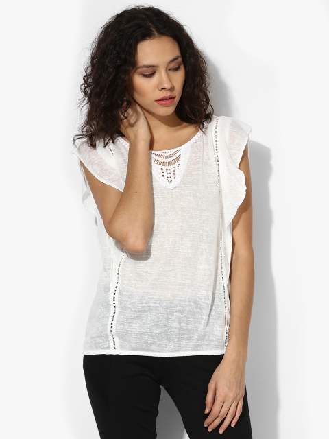 

White Solid Blouse, Off white