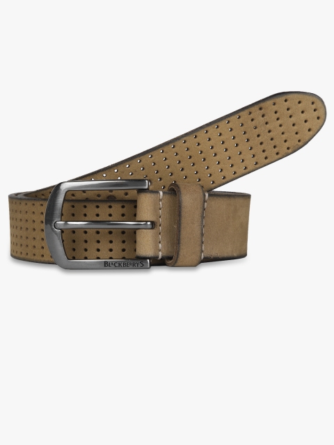 

Blackberrys Men Beige Leather Belt