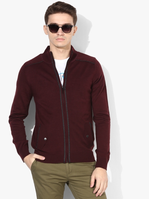 

Maroon Solid Cardigan