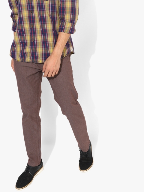 

Brown Textured Slim Fit Chinos