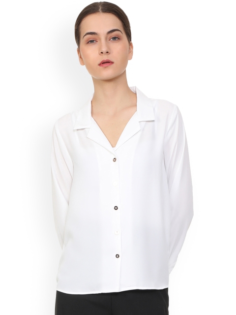 

Van Heusen Woman White Regular Fit Solid Casual Shirt