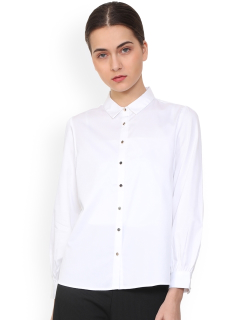 

Van Heusen Woman White Regular Fit Solid Casual Shirt