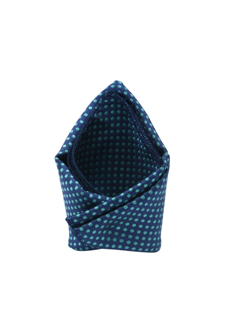 

Tossido Men Navy Blue & Green Printed Pocket Square