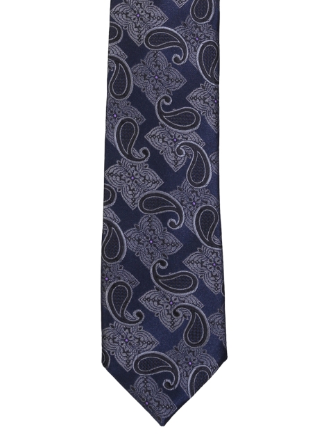 

Tossido Blue Woven Design Skinny Tie