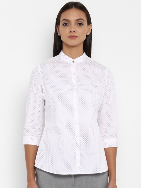 

Park Avenue Women White Regular Fit Printed Casual Shirt