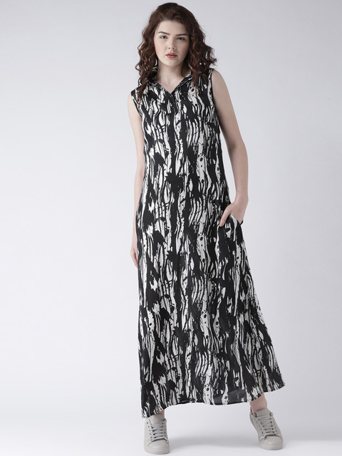 

DODO & MOA Women Black Printed Maxi Dress