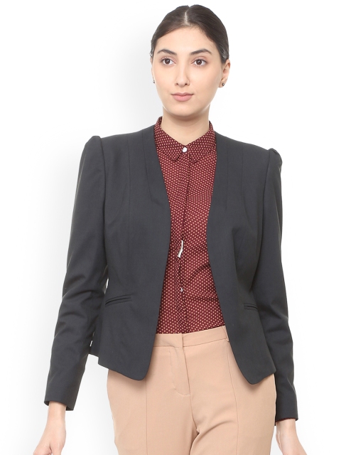 

Van Heusen Woman Black Solid Blazers