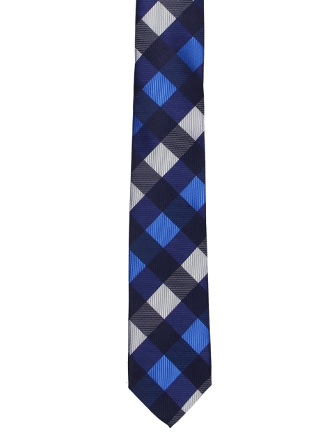

Tossido Navy Blue Checked Skinny Tie