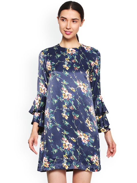 

Van Heusen Woman Navy Blue Printed A-Line Dress