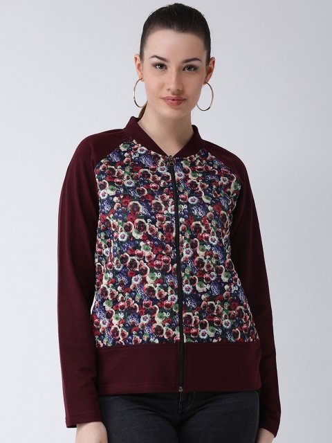 

Club York Women Burgundy Printed Sweatshirt