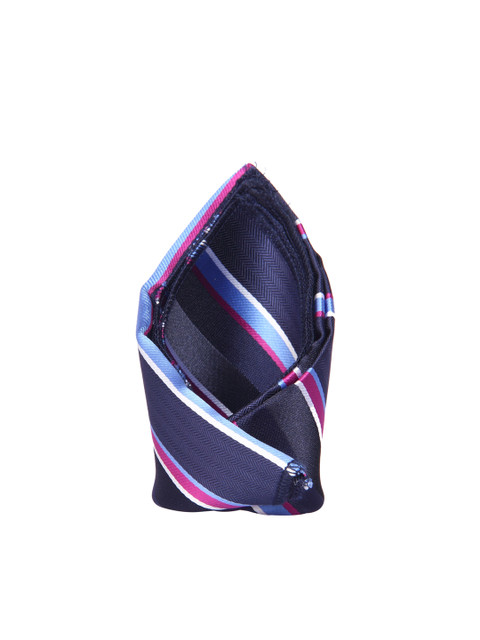 

Tossido Men Navy Blue & Pink Printed Pocket Square