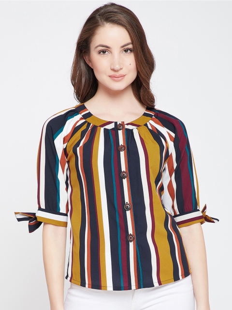 RARE Women Multicoloured Striped Top, Multi