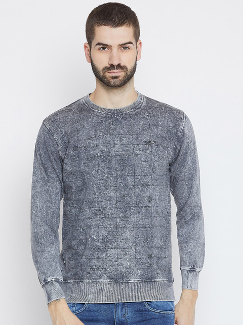 

Duke Men Grey Printed Sweatshirt