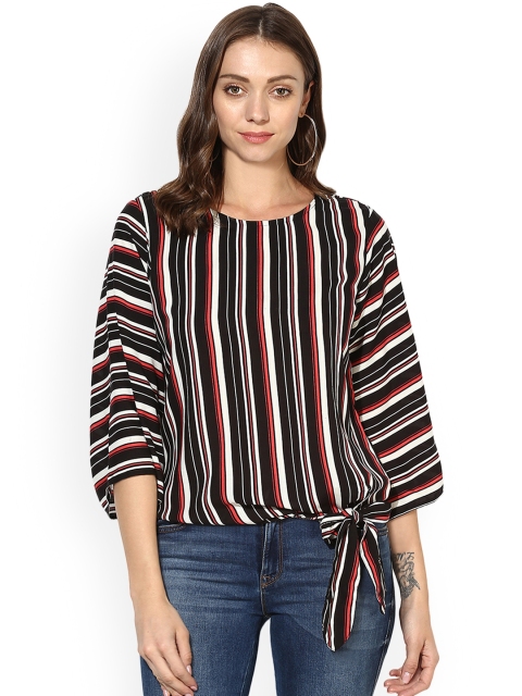 

Sakhi Sang Women Black & Red Striped Top