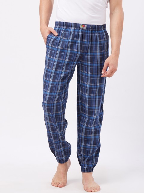 

Fruit of the loom Men Blue Checked Pyjama MPC01-A1C3