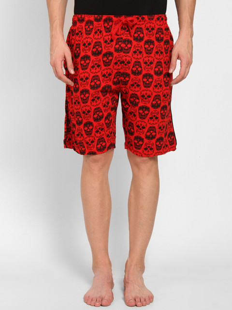 

Tantra Men Red & Black Printed Lounge Shorts SHTLWRM008