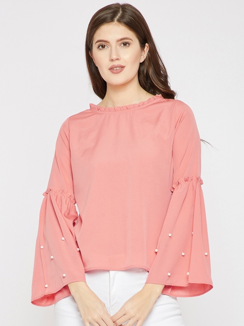 

RARE Women Peach-Coloured Solid Top