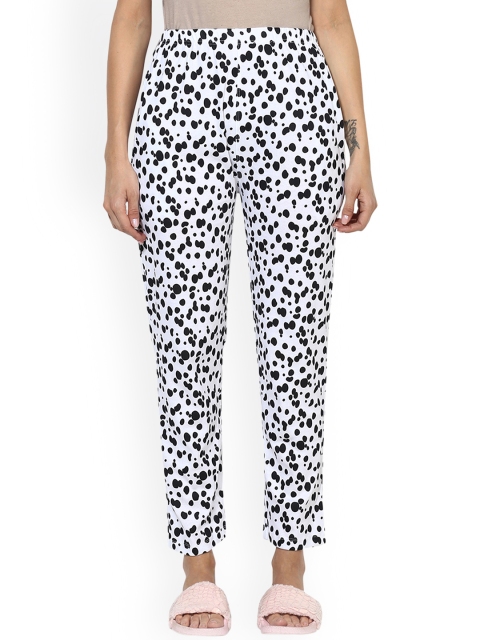 

Sakhi Sang Women White & Black Printed Pyjamas SA0957