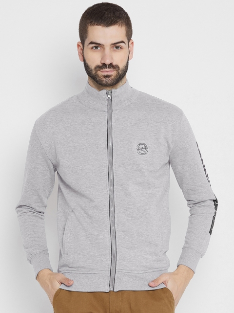 

Duke Men Grey Solid Sweatshirt