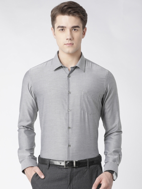

Crocodile Men Grey Slim Fit Self Design Formal Shirt