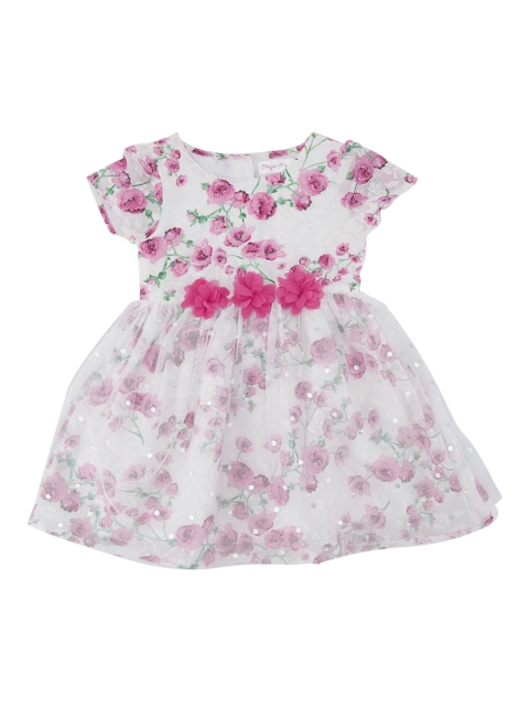 

Chirpie Pie by Pantaloons Girls Pink Printed Fit and Flare Dress