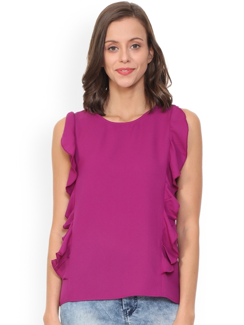 

People Women Purple Solid Top