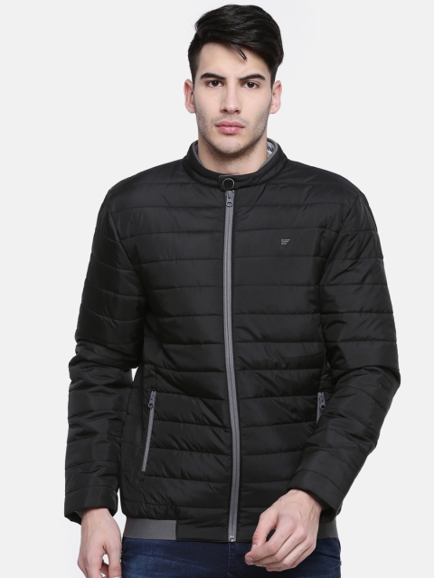 

t-base Men Black Solid Lightweight Puffer Jacket