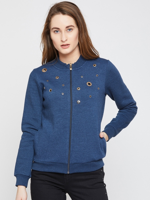 

Marie Claire Women Blue Solid Sweatshirt