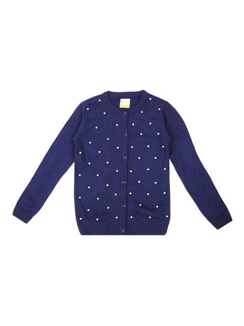 

POPPERS by Pantaloons Girls Blue Printed Sweater