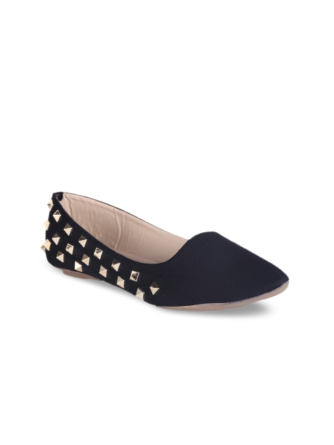 

MSC Women Black Solid Suede Ballerinas