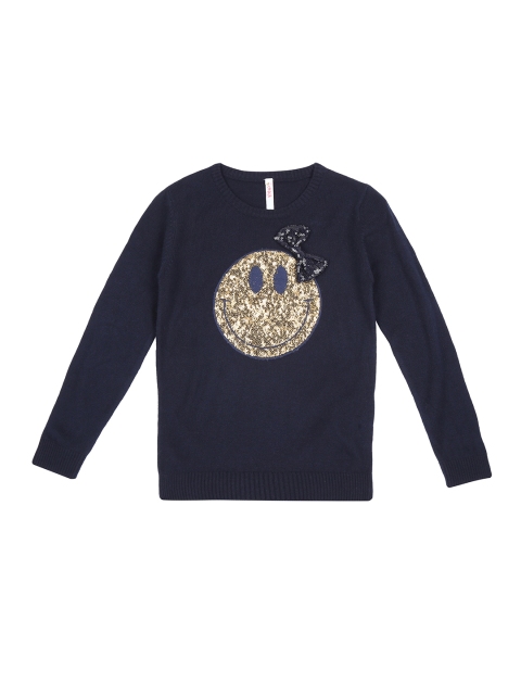 

CHALK by Pantaloons Girls Navy Blue Embellished Pullover
