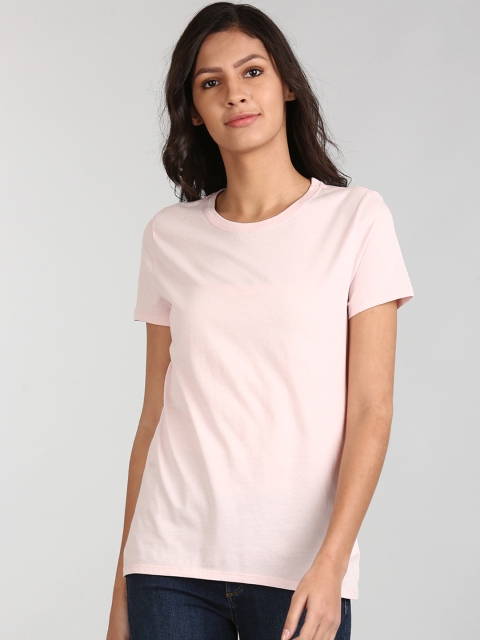 

GAP Short Sleeve Crew Neck T-Shirt In Vintage Wash, Pink