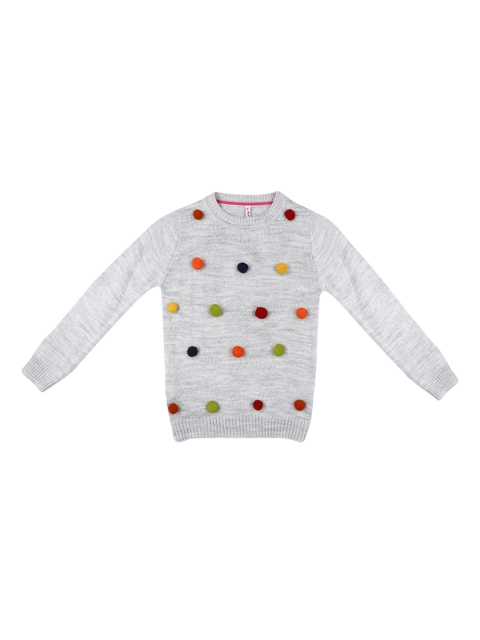 

CHALK by Pantaloons Girls Grey Solid Pullover