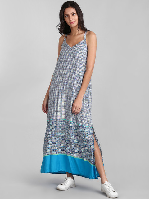 

GAP Women Double-Strap Print Maxi Dress, Blue