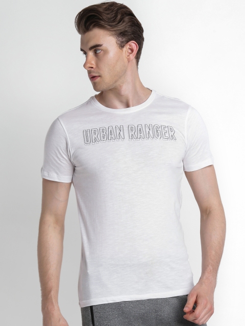 

Urban Ranger by pantaloons Men White Round Printed Neck T-shirt