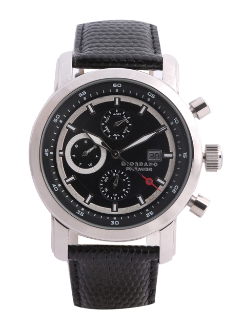 

GIORDANO Men Black & Silver-Toned Analogue Watch P140-11X
