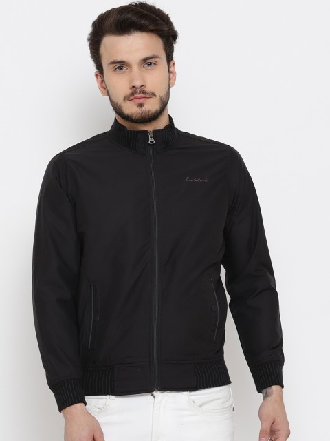 

Monte Carlo Men Black Solid Lightweight Open Front Jacket