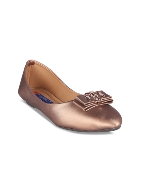 

MSC Women Copper-Toned Solid Synthetic Ballerinas
