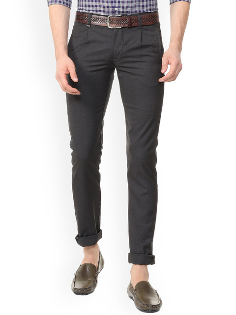 

Van Heusen Sport Men Grey Slim Fit Solid Regular Trousers
