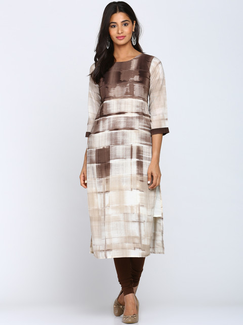 

Soch Women Brown Dyed Straight Kurta