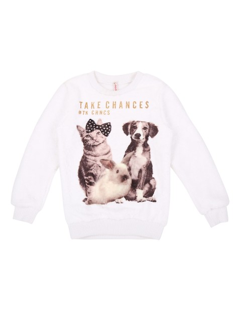 

CHALK by Pantaloons Girls White Printed Pullover