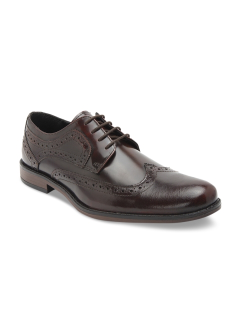 

HATS OFF ACCESSORIES Men Burgundy Leather Formal Derbys
