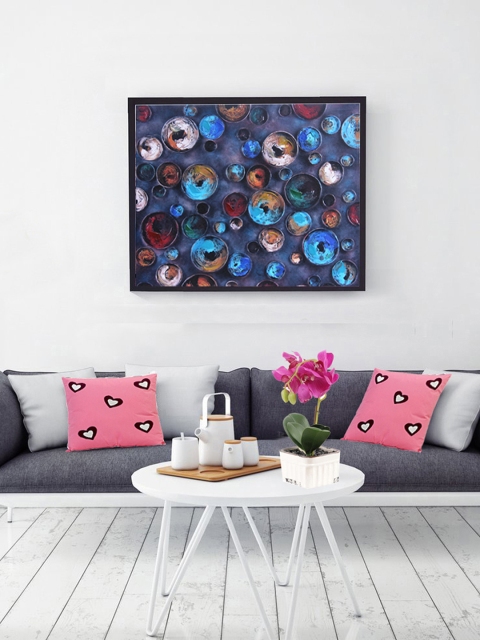 

Aapno Rajasthan Multicoloured Contemporary Design Canvas Painting, Multi