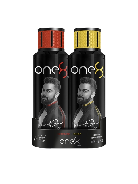 

One8 Men Intense & Pure Perfume Body Spray Set, Black