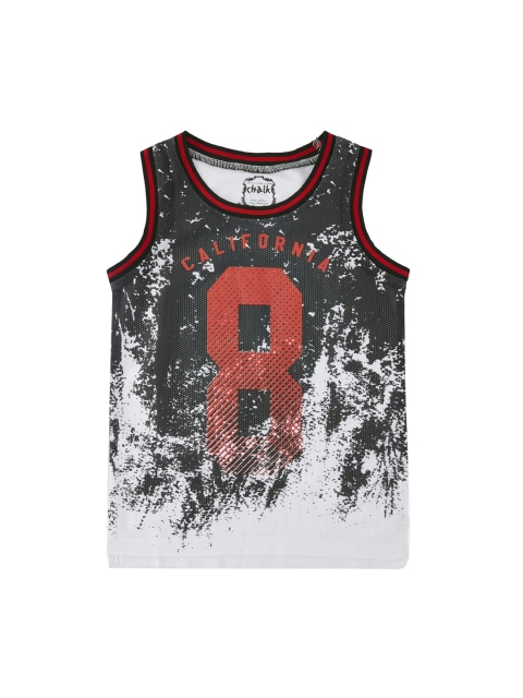 

CHALK by Pantaloons Boys White Printed Round Neck T-shirt