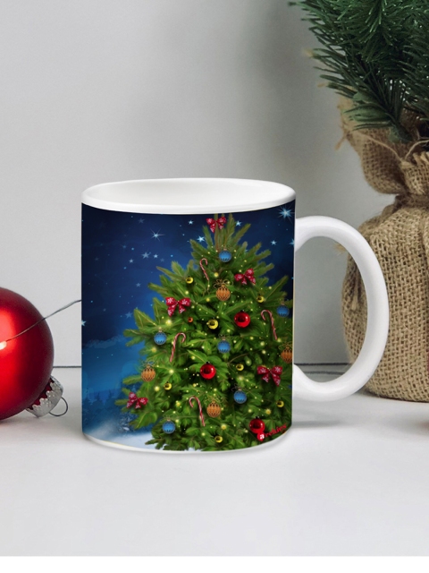 Archies Blue Printed Ceramic Cup