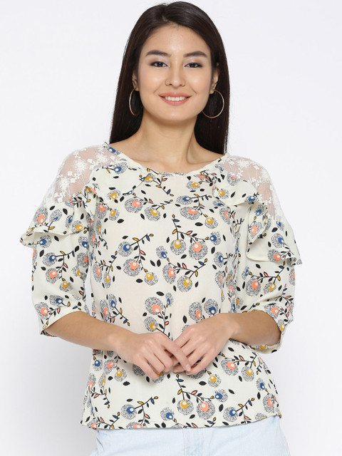 

Sera Women White Printed Top
