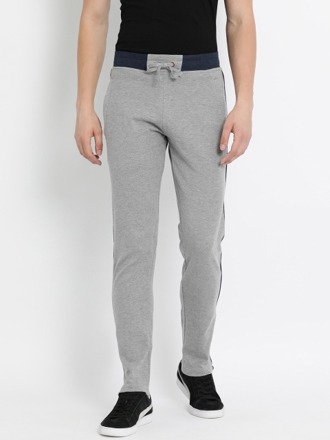 Crocodile Men Grey Slim Fit Solid Track Pants