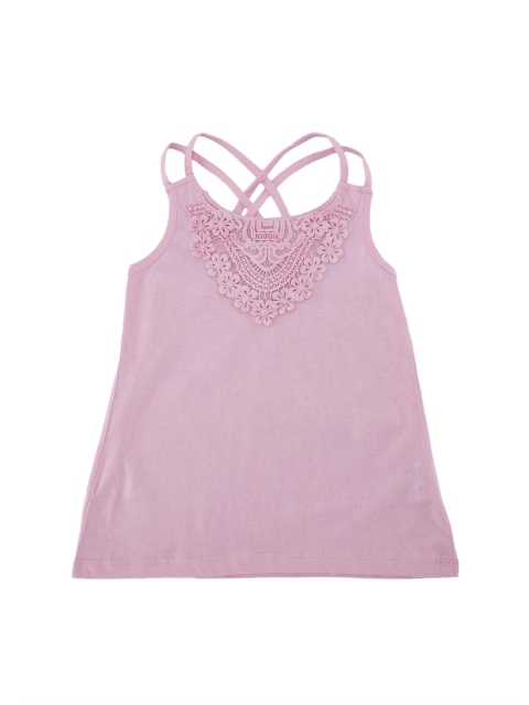 

CHALK by Pantaloons Girls Pink Solid A-Line Top