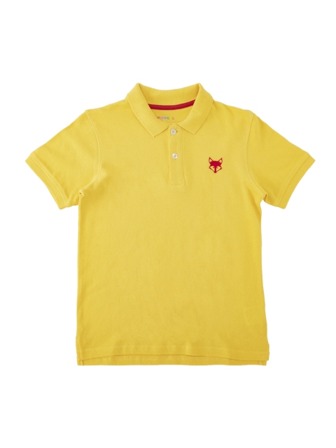 

POPPERS by Pantaloons Boys Yellow Solid Polo Collar T-shirt
